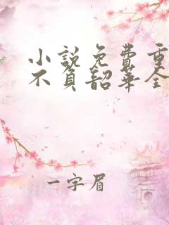 小说免费重生之不负韶华全文阅读