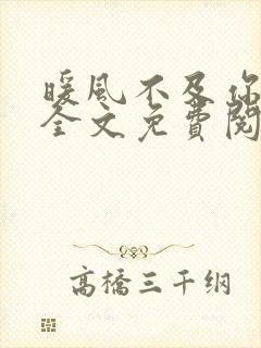 暖风不及你情深全文免费阅读小说