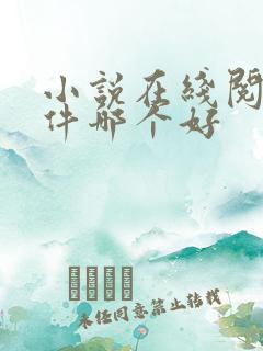 小说在线阅读软件哪个好