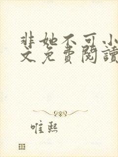 非她不可小说全文免费阅读无弹窗