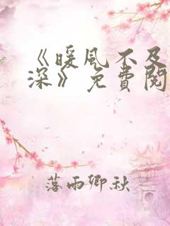 《暖风不及你情深》免费阅读