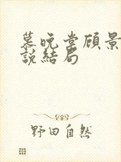 慕晚棠顾景炎小说结局