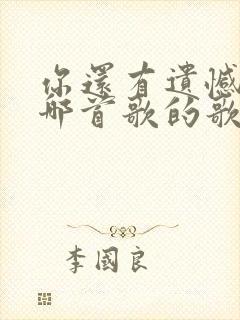 你还有遗憾吗是哪首歌的歌词