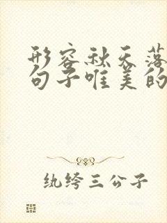 形容秋天落叶的句子唯美的句子