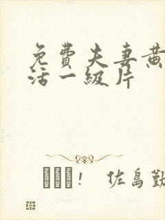 免费夫妻黄色生活一级片