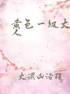 黄色一级大片黑人