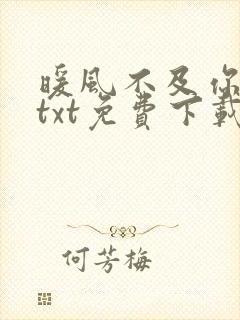 暖风不及你情深txt免费下载