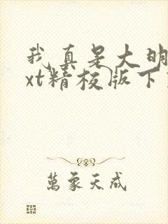 我真是大明星txt精校版下载