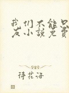 我们不能只是朋友小说免费阅读