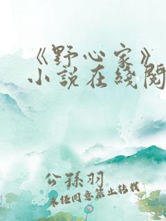 《野心家》原著小说在线阅读