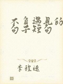 不负遇见的唯美句子短句