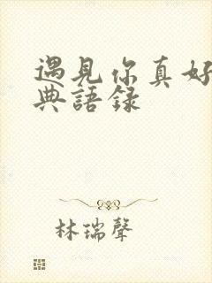 遇见你真好的经典语录