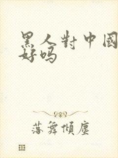 黑人对中国人友好吗