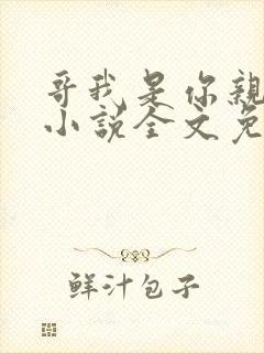 哥我是你亲妹妹小说全文免费阅读