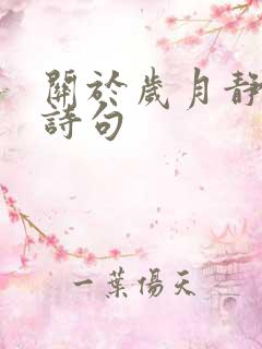 关于岁月静好的诗句