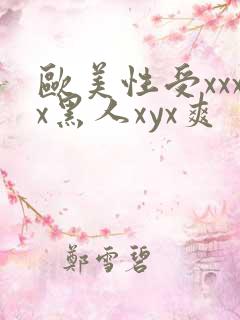 欧美性受xxxx黑人xyx爽