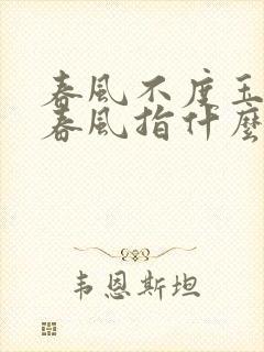 春风不度玉门关春风指什么