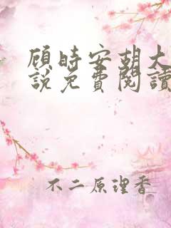 顾时安胡大力小说免费阅读全文最新章节