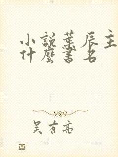 小说叶辰主角是什么书名