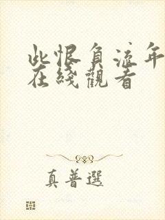 此恨负流年全集在线观看