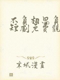 不负相思负流年短剧免费观看