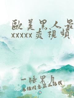 欧美黑人最猛性xxxxx爽视频