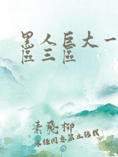 黑人巨大一区二区三区