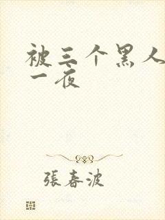 被三个黑人猛躁一夜