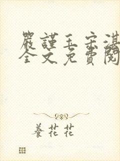 严谨玉宋湛小说全文免费阅读