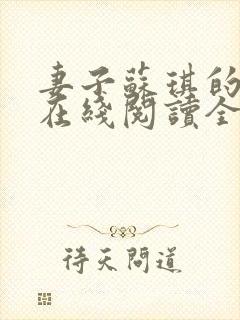 妻子苏琪的小说在线阅读全文