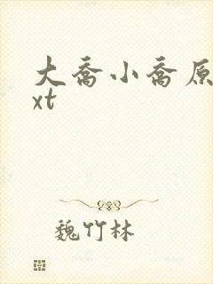 大乔小乔原著txt