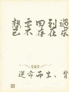 想要回到过去早已不存在求歌名