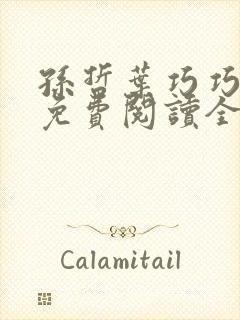 孙哲叶巧巧小说免费阅读全文最新章节