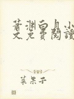 萧渊白月小说全文免费阅读