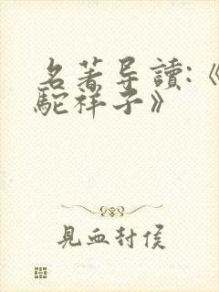 名著导读:《骆驼祥子》