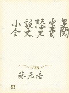 小说陆云是主角全文免费阅读