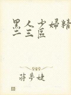 黑人少妇精品一二三区