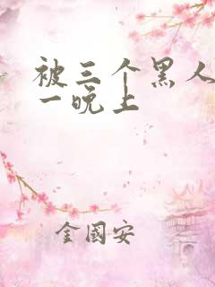 被三个黑人做了一晚上