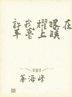 许我耀眼在哪个平台上映