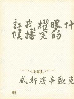 许我耀眼什么时候播完的