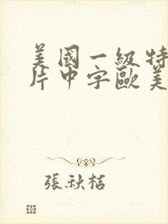 美国一级特黄大片中字欧美