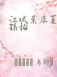 江城叶辰夏若雪孙怡