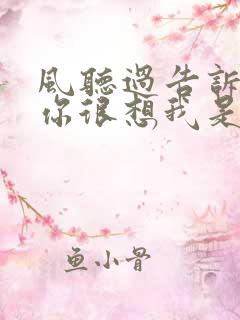 风听过告诉我说你很想我是什么歌