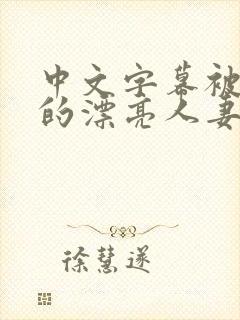 中文字幕被侵犯的漂亮人妻