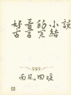 好看的小说推荐古言完结