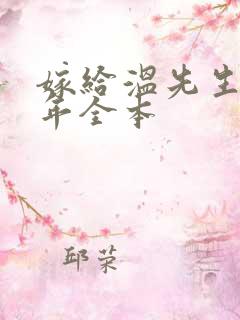 嫁给温先生第五年全本