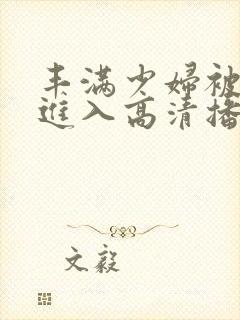 丰满少妇被猛烈进入高清播放在线观看