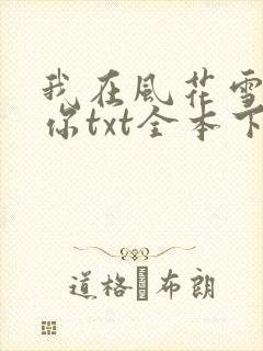 我在风花雪月等你txt全本下载