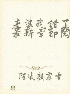 老婆我错了小说最新章节阅读全文