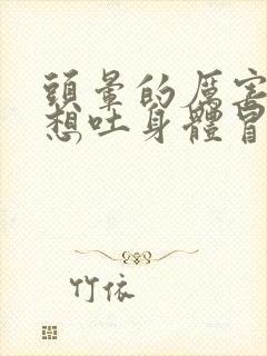 头晕的厉害恶心想吐身体冒虚汗是怎么回事